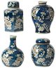 A & B Home Blue/White Jar And Vase-1