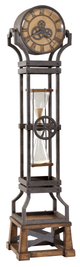 Howard Miller® Hourglass Weathered Wood Floor Clock-1