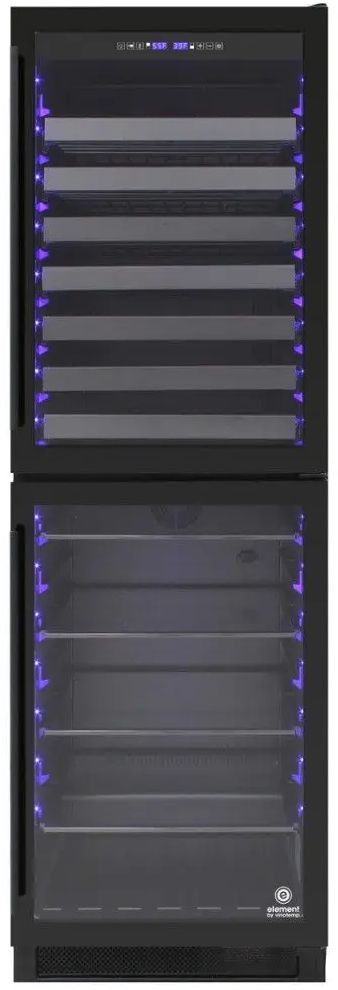Vinotemp Butler Series 24" Black Dual-Zone Wine and Beverage Cooler-0