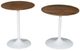 Jofran Inc. Global Archive 2-Piece Brown Nesting Table Set with Remy White Base-0