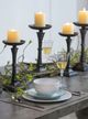 A & B Home Matte Black Fabius Candle Holder-4