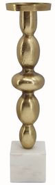 A & B Home Gold/White Small Candle Holder-1