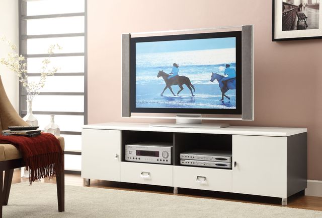Coaster® Burkett White/Grey 2-Drawer TV Console-1