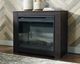 Signature Design by Ashley® Harlinton Black Fireplace Mantel with Fireplace Insert-1