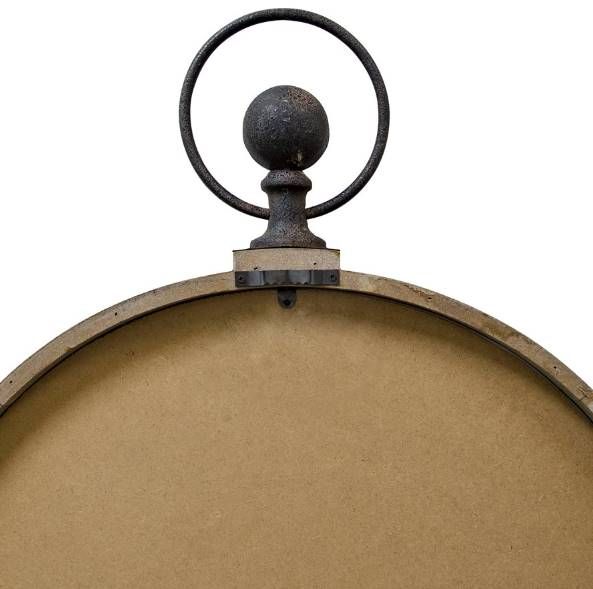 YHD Brown Kensington Station Pocket Watch Style Wall Clock-4