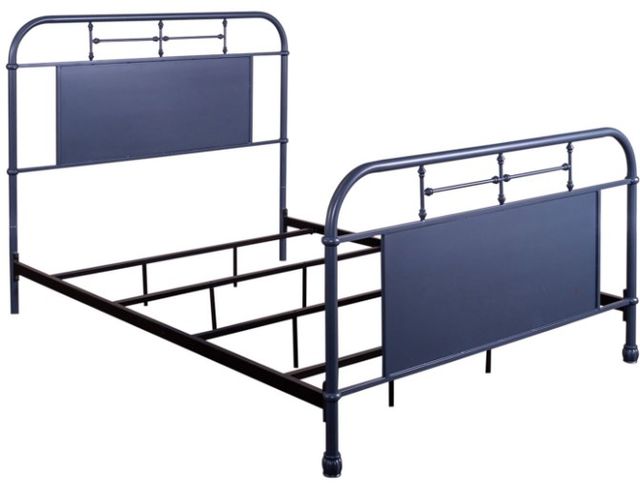 Liberty Furniture Vintage Navy Queen Metal Rod Bed-0