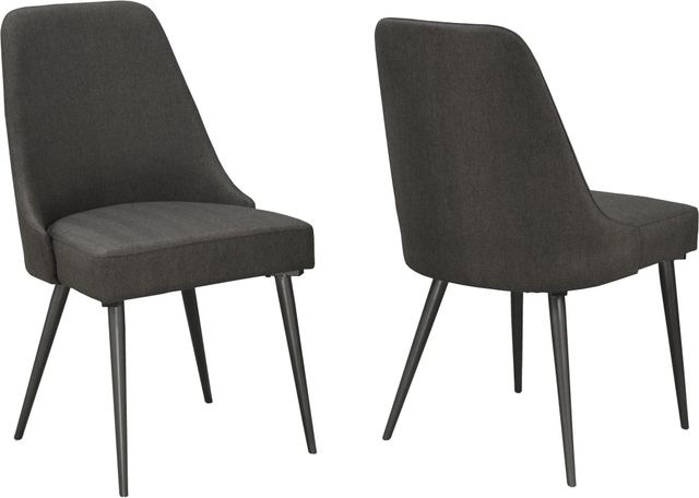 Brassex Inc. Celine 2-Piece Grey Dining Chair Set-2