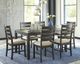 Signature Design by Ashley® Rokane 7-Piece Dark Brown Dining Table Set-3