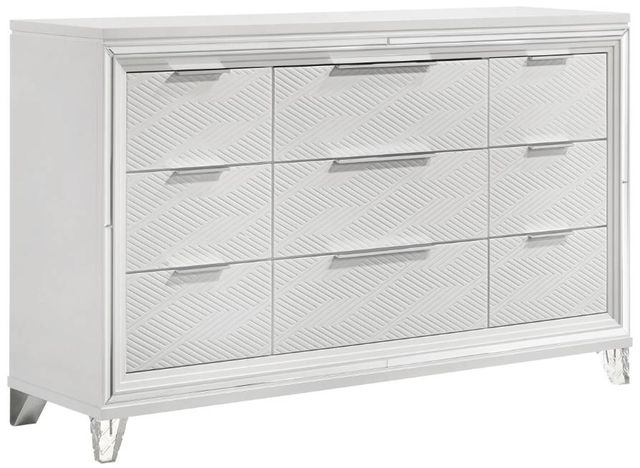 Coaster® Marmore 4-Piece White Queen Bedroom Set-3