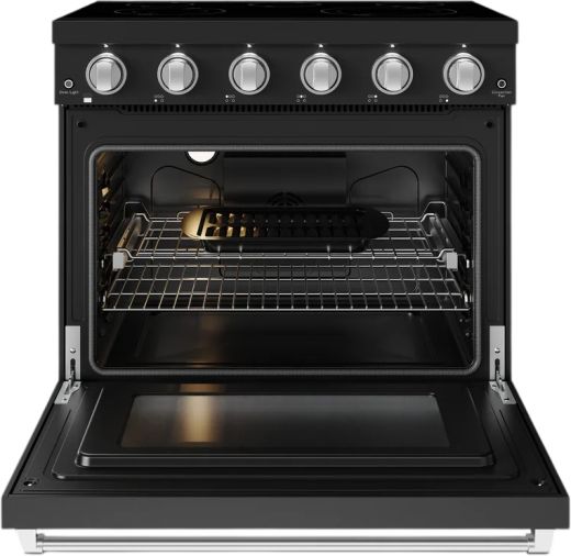 Thor Kitchen® Gordon Ramsay 36" Black/Stainless Steel Freestanding Pro Style Electric Range-1