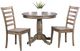 Winners Only® Carmel Rustic Brown Round Pedestal Dining Table-2