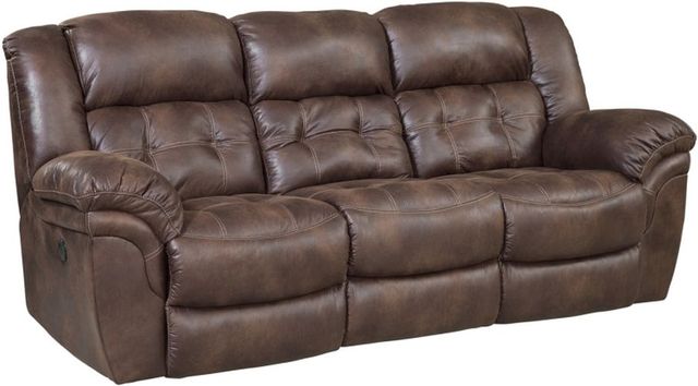 HomeStretch Frontier Espresso Double Manual Reclining Sofa-0