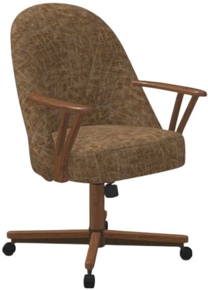 Chromcraft Customizable Landry Swivel Tilt Caster Casual Dining Chair-0
