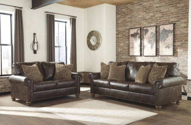 Signature Design by Ashley® Nicorvo Coffee Loveseat-2