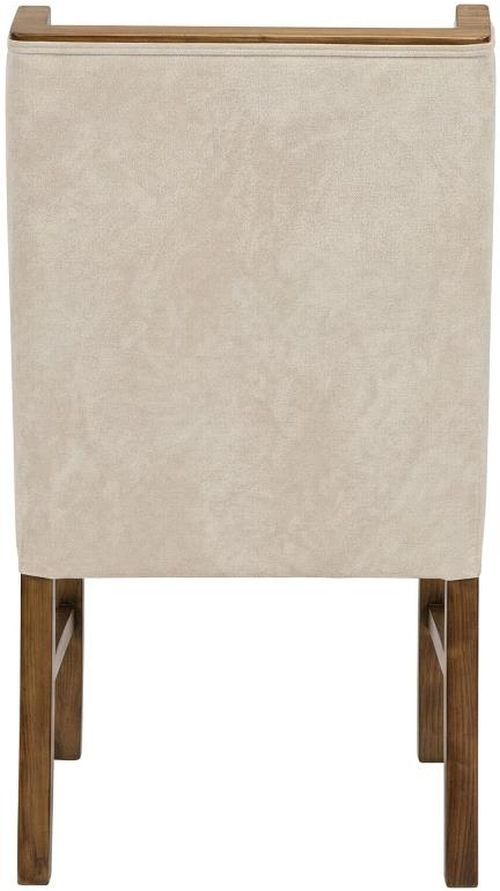 International Furniture Direct Silver Brown/Ivory Upholstered Dining Side Chair-3