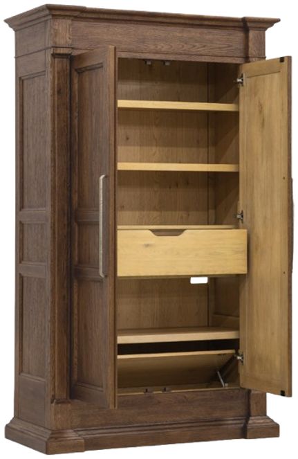 Hooker® Furniture Driftwood Worn Saddle Wardrobe-2