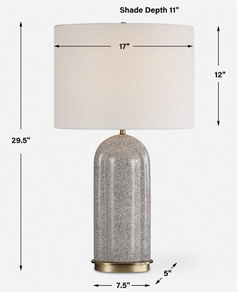 Uttermost® Dapple White Table Lamp-2