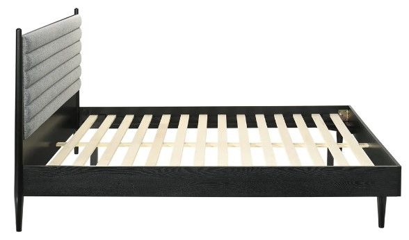 Armen Living Artemio Black/Gray King Platform Panel Bed-3