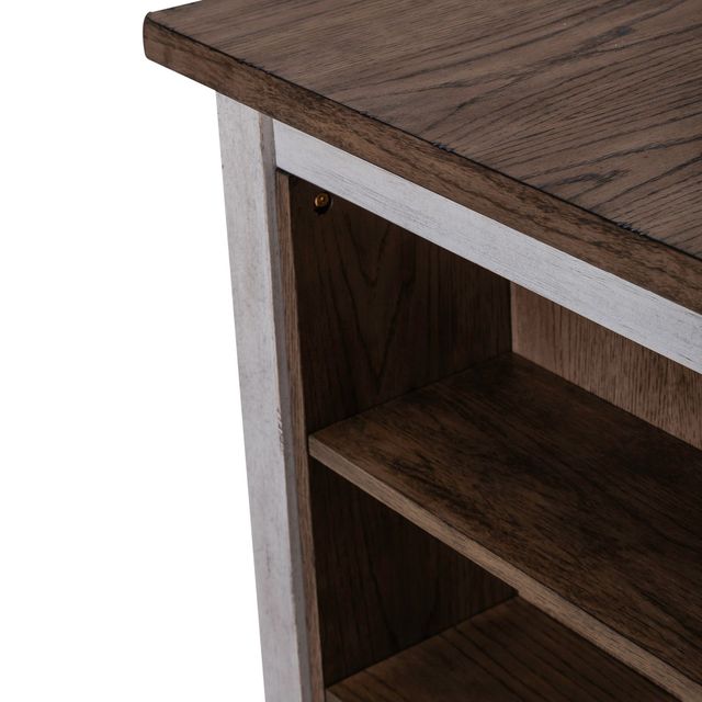 Liberty Furniture Brook Creek 5-Piece Two-Tone White & Wood Counter Table Set-1