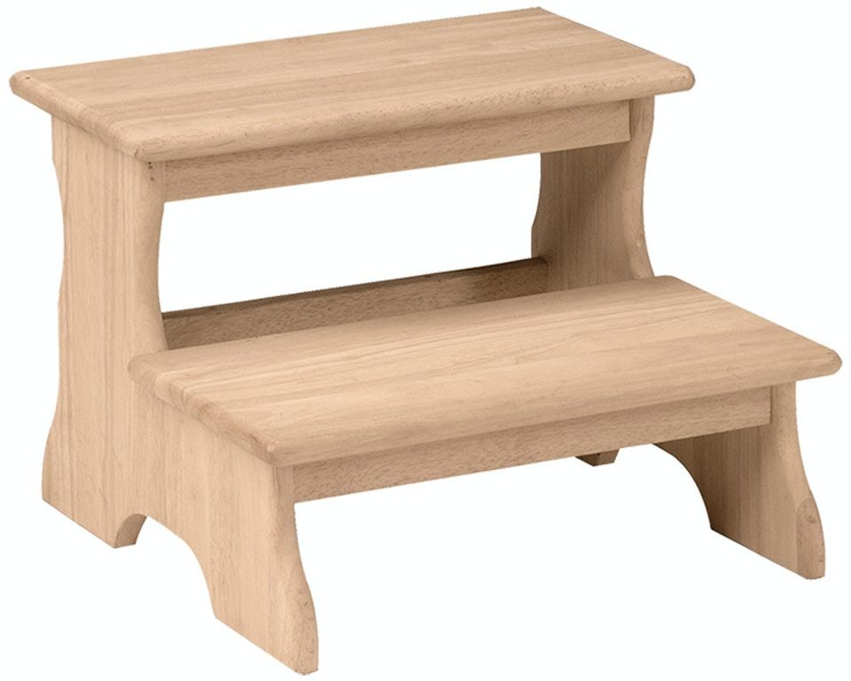 John Thomas Furniture® Select Unfinished Two-Step Stool