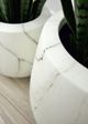 Le Present Belly White Marble 19" Planter-4