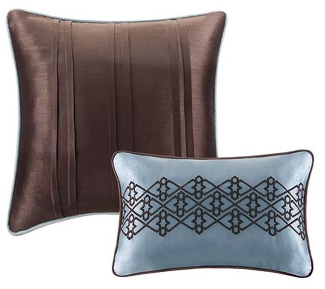 Olliix by Madison Park Blue Full/Queen Princeton 5 Piece Reversible Jacquard Coverlet Set-1