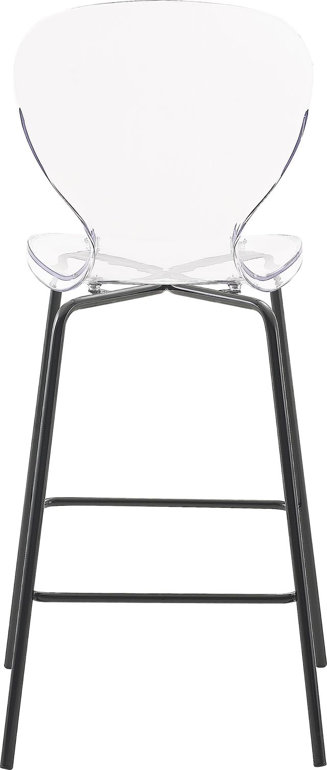 Meridian Furniture Clarion Clear/Matte Black Counter Stool-1