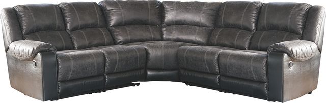 Signature Design by Ashley® Nantahala 5-Piece Slate Reclining Sectional-0