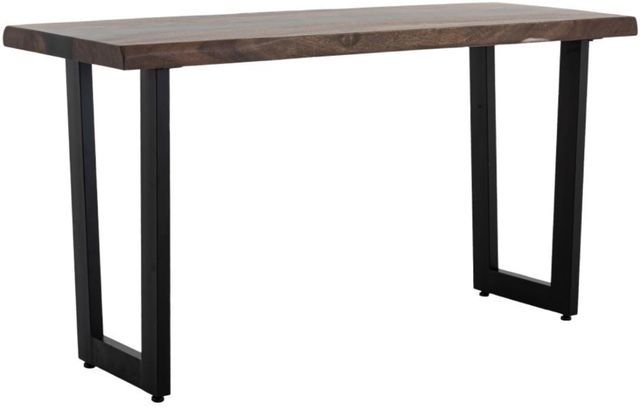 International Furniture Direct Riverwood Brown Sofa Table with Black Base-0