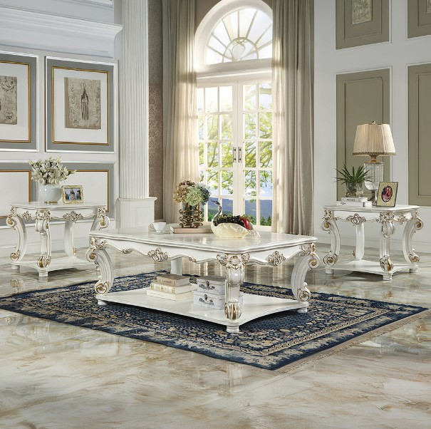 最終値下げ12/18までACME FURNITURE FILLMORETABLE ACME Furniture Vendome Antique Pearl End Table | LFD Home