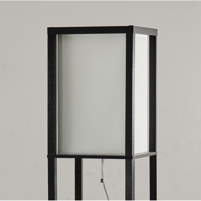 Adesso® Wright Black Shelf Floor Lamp-1
