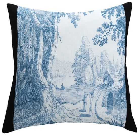 Stylecraft Dann Foley Lifestyle Black/Blue/White Pillow-0