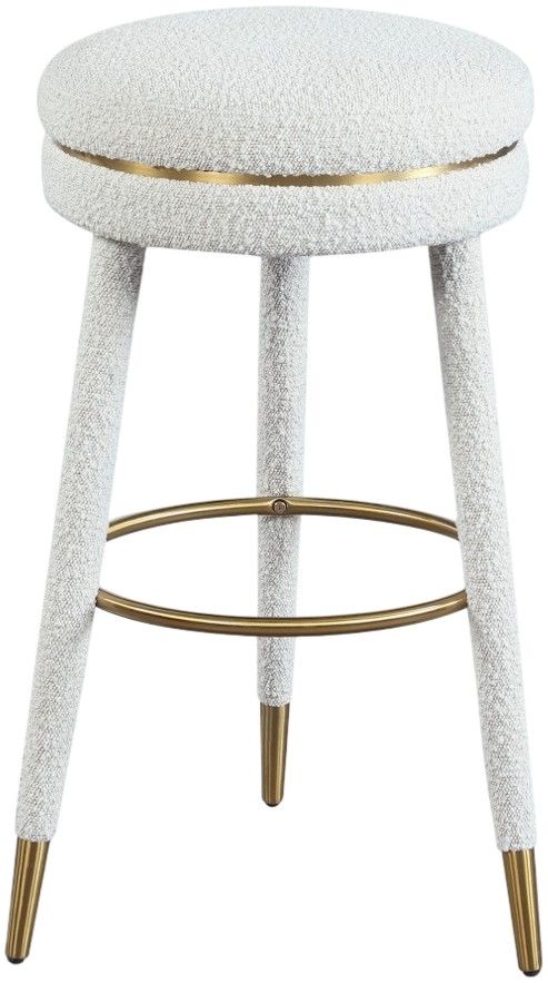 Meridian Furniture Coral Cream Upholstered Bar Stool-1