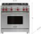 Wolf® 36" Stainless Steel Pro Style Gas Range-2