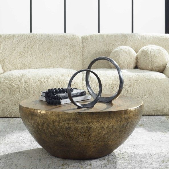 Uttermost® Gilded Dome Antique Gold Coffee Table-2