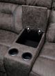 Homelegance® Madrona Dark Brown Double Manual Reclining Loveseat with Center Console-4