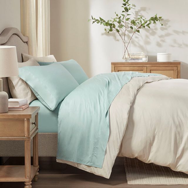Olliix by Sleep Philosophy Aqua Full Rayon From Bamboo Sheet Set-3