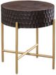 Steve Silver Co. Bobbi Burnished Espresso End Table with Matte Brass Base-0