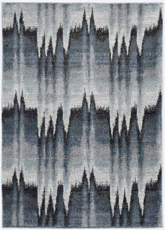 KAS Rugs Landscapes Blue/Ivory Pulse 5'x8' Rug-0