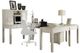 Parker House® Boca 5-Piece Cottage White U-Shape Desk with Hutch and File Set-0