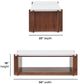 Flexsteel® Lincoln White Coffee Table with Walnut Base and Casters-2