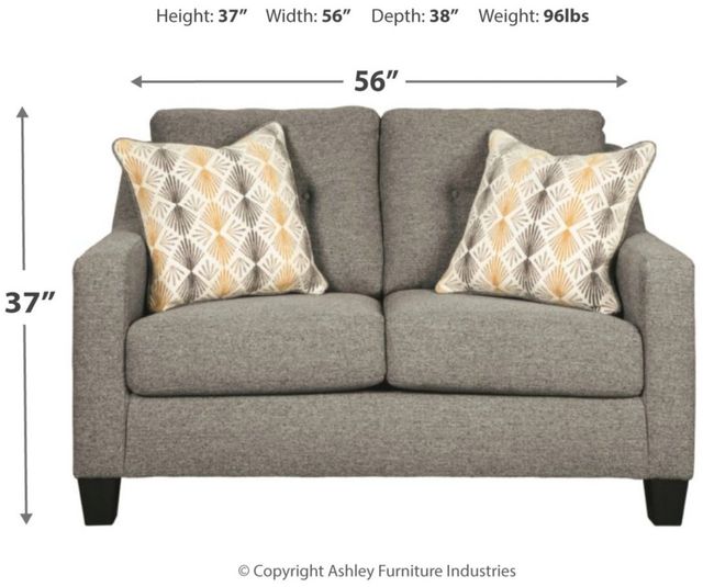 Benchcraft® Daylon Graphite Loveseat-3