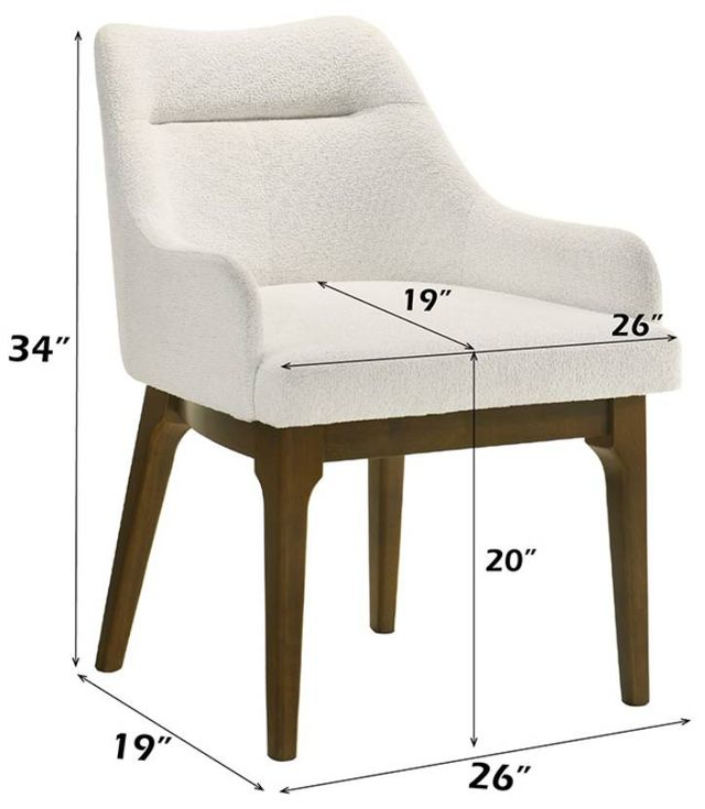 ACME Furniture Kasha 2-Piece Chenille/Vintage Oak Dining Side Chair Set-2