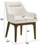 ACME Furniture Kasha 2-Piece Chenille/Vintage Oak Dining Side Chair Set-2