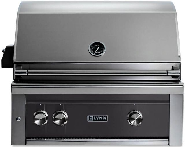 LYNX® Professional 2-Burner Obsidian Built-In Natural Gas Grill with Rotisserie-0