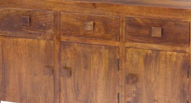 Jaipur Furniture Dakota Dark Brown 3-Drawer Sideboard-1