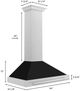 ZLINE 36" Black Matte Wall Mounted Range Hood -4