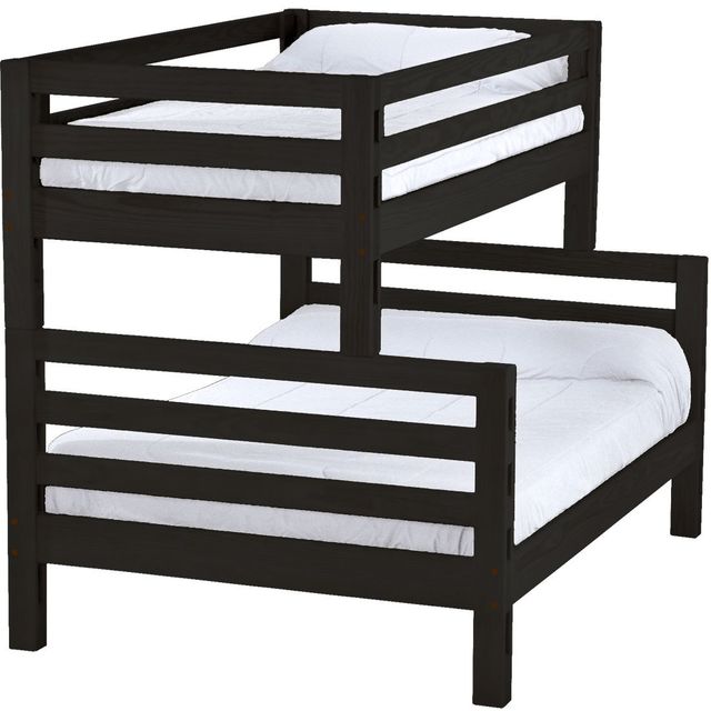 Crate Designs™ Furniture Espresso Twin Over Full Ladder End Bunk Bed-0