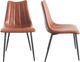 Moe's Home Collection Alibi 2-Piece Brown Dining Chair Set-4