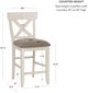 Coast2Coast Home™ Belsey 2-Piece Gray/White Counter Stool Set-2